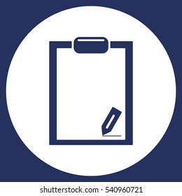 Tablet with Paper Icon Vector flat design style