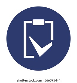 Tablet with Paper Icon Vector flat design style