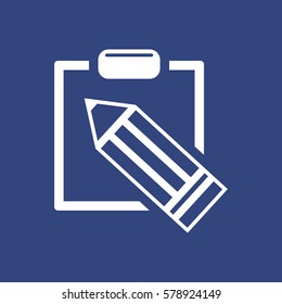 Tablet with Paper Icon Vector flat design style