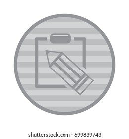 Tablet with Paper Icon Vector flat design style