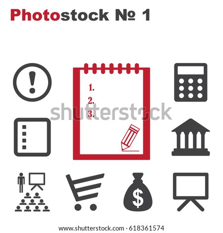 Tablet with Paper Icon Vector flat design style
