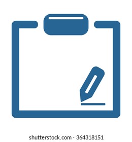 tablet with paper icon, vector illustration. Modern design. Flat design style