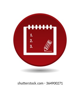 tablet with paper icon, vector illustration. Modern design. Flat design style
