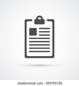 Tablet for paper trendy icon. Vector illustration