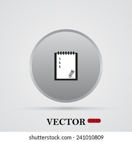 tablet  with paper,  vector, EPS 10