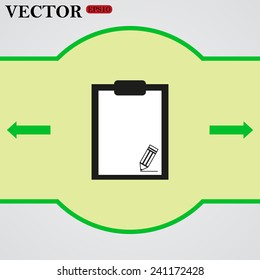 tablet with paper ,  vector, EPS 10