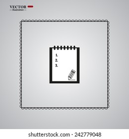 tablet with paper, vector illustration, EPS 10