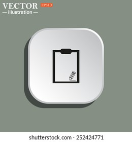 tablet with paper, vector illustration, EPS 10
