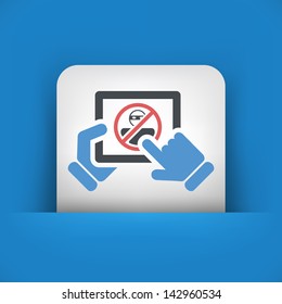 Tablet password accesss concept icon