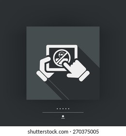 Tablet password accesss concept icon