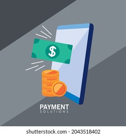 tablet with payment solutions icons