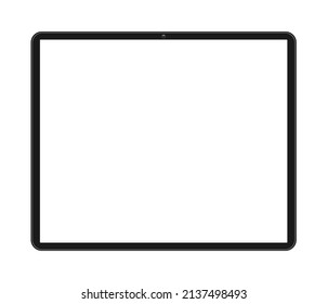 Tablet PC 3D-Mock auf weißem Hintergrund Moderne digitale Geräte. Vektorgrafik