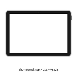 Tablet pc 3d mockup on a white background Modern digital devices. Vector