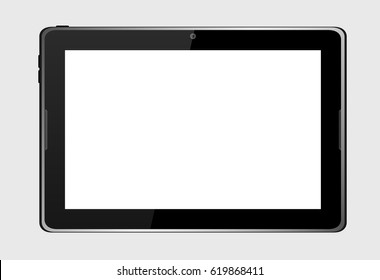  Tablet PC with blank screen. Mockup. Vector.