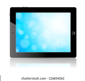 Tablet pc with blue screen