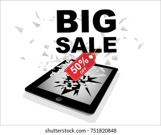 Tablet pc broken glass screen with Big Sale Holiday Special 