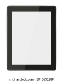 Tablet pc computer with blank screen isolated on white background. Vector illustration.