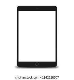 Tablet pc computer with blank screen isolated on white background. Vector illustration.