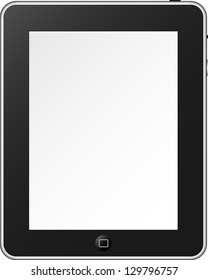 tablet pc computer with blank screen isolated on white background