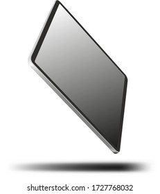 Tablet pc computer with blank screen isolated on white background. Vector illustration. EPS10.