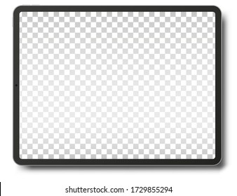 Tablet pc computer with blank screen isolated on white background. Vector illustration. EPS10.