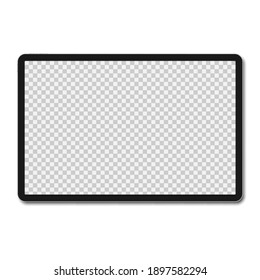 Tablet pc computer with blank screen isolated on white background. Vector illustration. EPS10