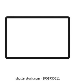 Tablet pc computer with blank screen isolated on white background. Vector illustration. EPS10