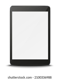 Tablet pc computer with blank screen isolated on white background. Vector illustration. 
