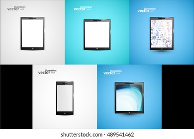 Tablet PC Computer Illustration, Graphic Concept For Your Design.