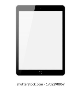 Tablet pc computer isolated on white background. Realistic vector illustration