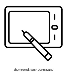 Tablet pc computer with Stylus Pen. Vector eps10 illustration
