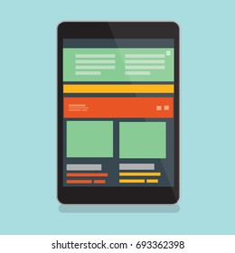Tablet pc concept design,clean vector