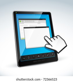 tablet pc and cursor