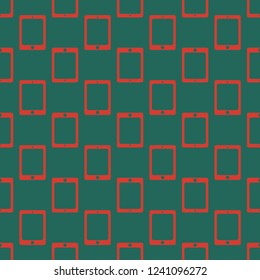 Tablet PC gudget background multicolored geometric pattern seamless.