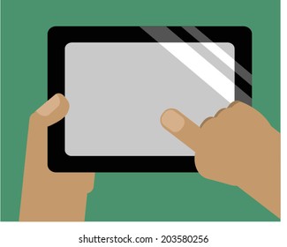  tablet pc in hand