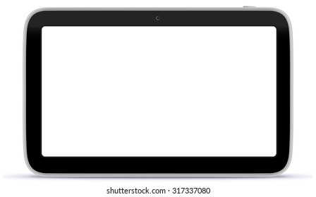 Tablet PC Horizontal Vector Illustration.