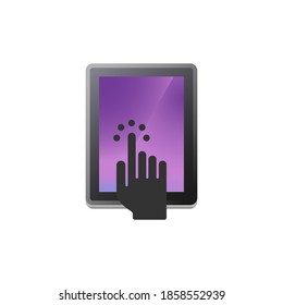 tablet pc icon of color style vector illustration design