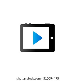 Tablet PC icon in duo tone color. Wireless connection WiFi