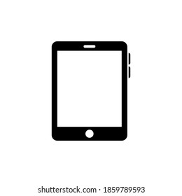 Tablet-PC-Symbol für glyph-Stil-Vektorvorlage