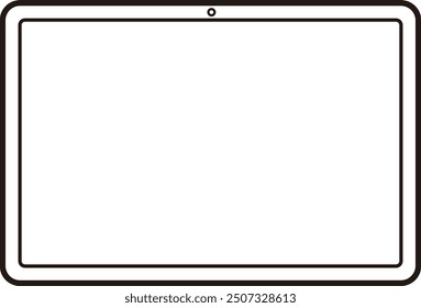 El icono de la PC de la tableta aislado en el fondo blanco