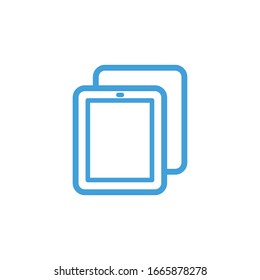 Tablet PC Symbol Liniendesign-Vorlage. Vektorillustration