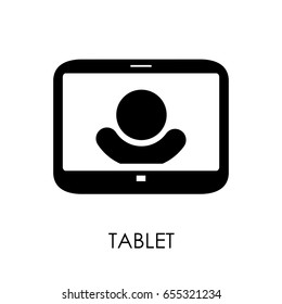 Tablet PC icon symbol flat style vector illustration.