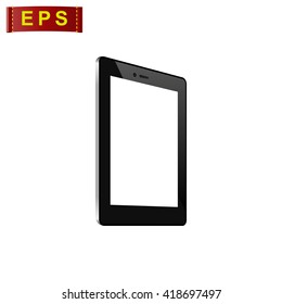tablet pc icon, vector tablet computer, isolated blank tablet pc screen