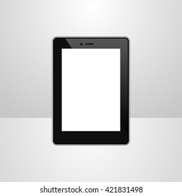 tablet pc icon, vector tablet computer, isolated blank tablet pc screen