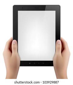 Tablet PC Isolated on White Background. Vector EPS 10.