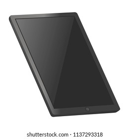 Tablet pc mockup. Realistic illustration of tablet pc vector mockup for web design isolated on white background