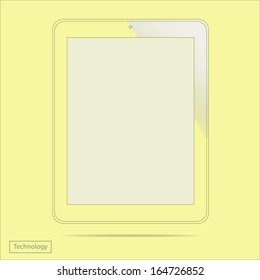Tablet PC new Digital Computer Technology design graphic design trendy style in vector