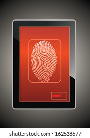 Tablet PC on screen fingerprint