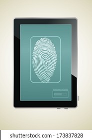 Tablet PC on screen fingerprint