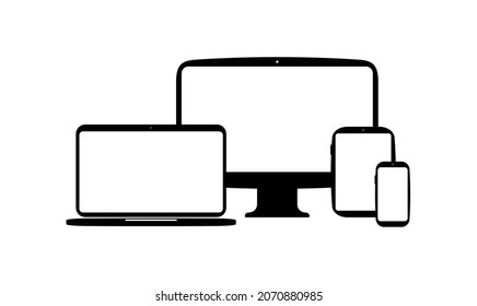 tablet pc on white background	